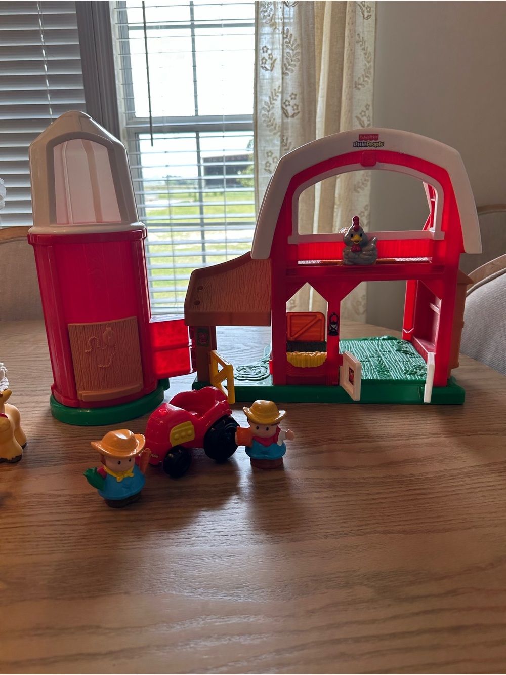 Fisher-Price Red and Green Farm Playset with Tractor and Figures